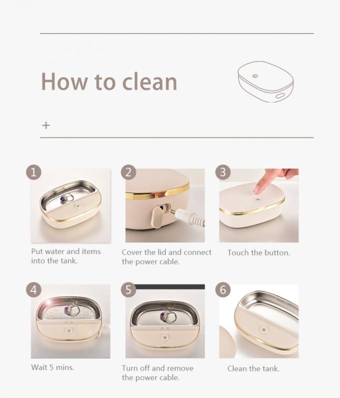 Household Toothbrush Ultrasonic Cleaning Unit 60ml 12V 1A With Special UV Light 0
