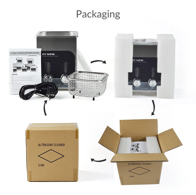 SUS304 Manual Ultrasonic Cleaner , Ultrasonic Cleaning Unit For Jewelry / Eyeglasses 1