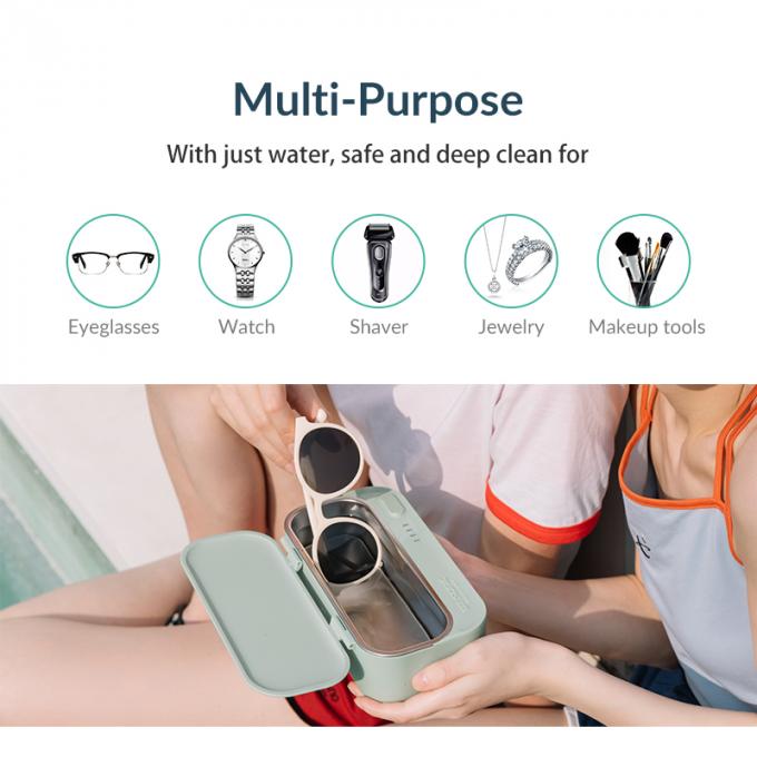 Wireless Ultrasonic Glasses Cleaner , GT-X5 Ultrasonic Cleaning Unit Sterilizer 0