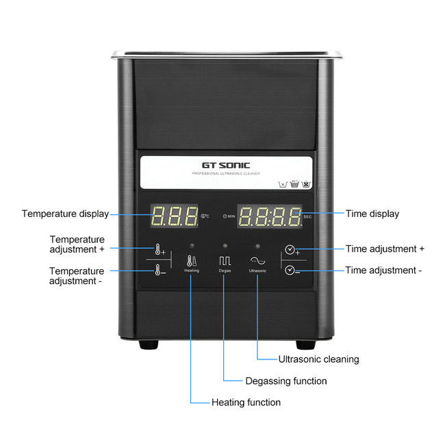 40kHz Sonicator Professional Digital Display Glasses Tweezers Ultrasonic Cleaner 2