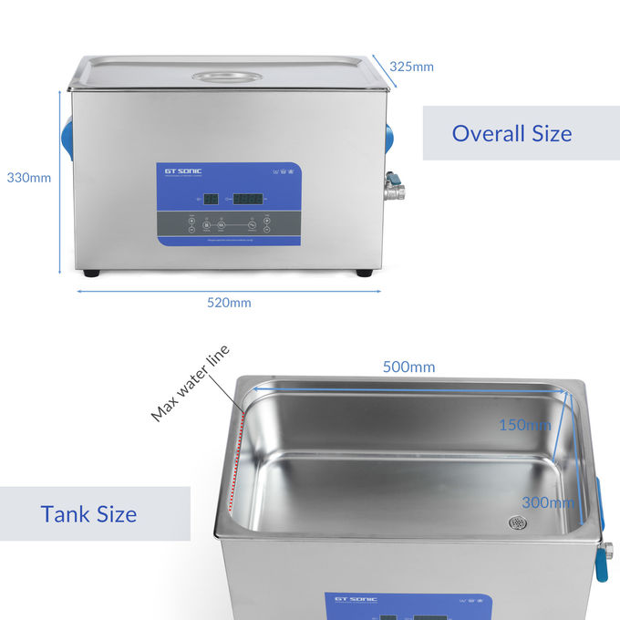 20L 40KHz Vegetable Cleaner Device With Digital Timer Heater For Instruments Industrial Parts 4