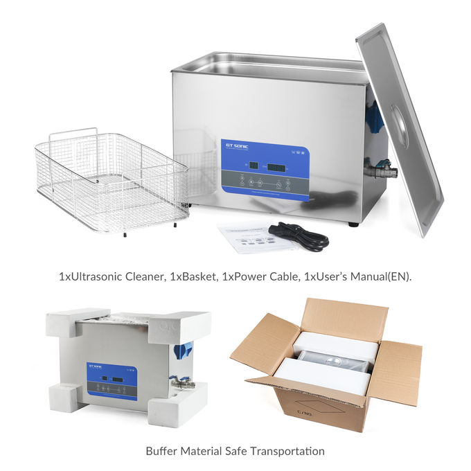 20L 40KHz Vegetable Cleaner Device With Digital Timer Heater For Instruments Industrial Parts 5