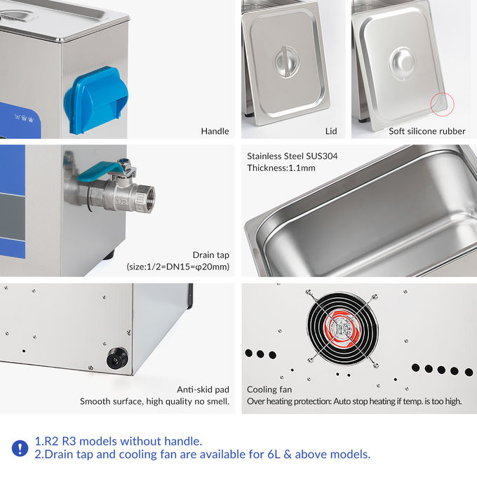 20L 40KHz Vegetable Cleaner Device With Digital Timer Heater For Instruments Industrial Parts 1