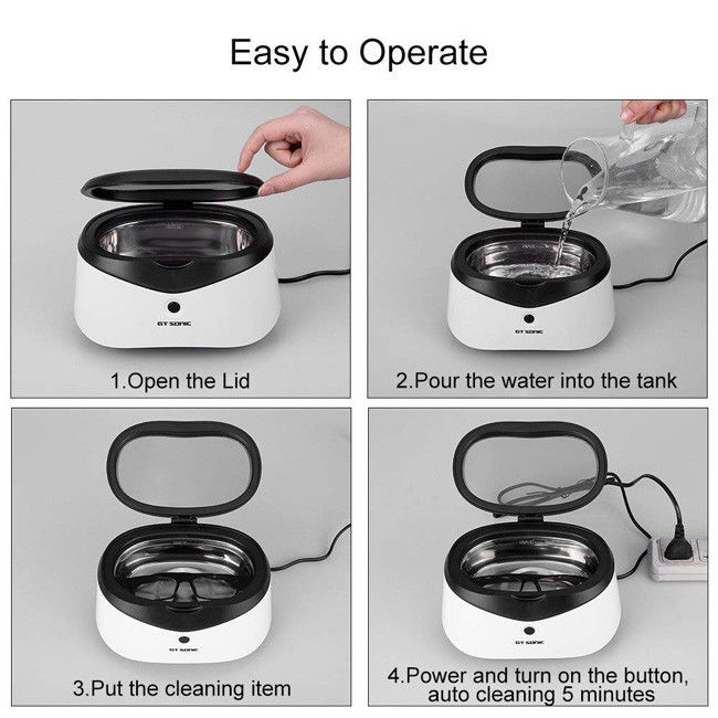 Durable Eyeglasses GT Sonic Ultrasonic Cleaner 35 Watt 40kHz With Watch Holder 1