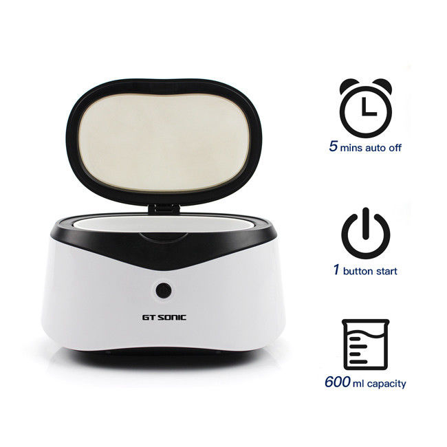 GT SONIC Mini Manual Ultrasonic Jewelry Cleaner 600ml Household 5 Minutes Auto Shutoff 0