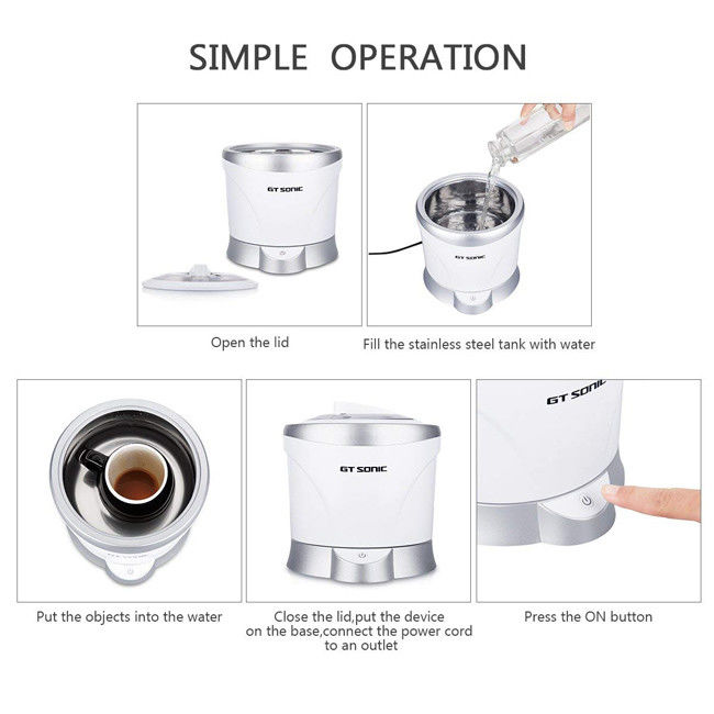 Detachable Sonic Ultrasonic Cleaner 1400ml Coffee Tea Cup 40kHz 35W SUS304 Tank 1