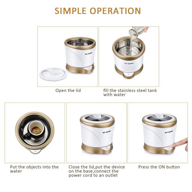 Detachable Sonic Ultrasonic Cleaner 1400ml Coffee Tea Cup 40kHz 35W SUS304 Tank 4