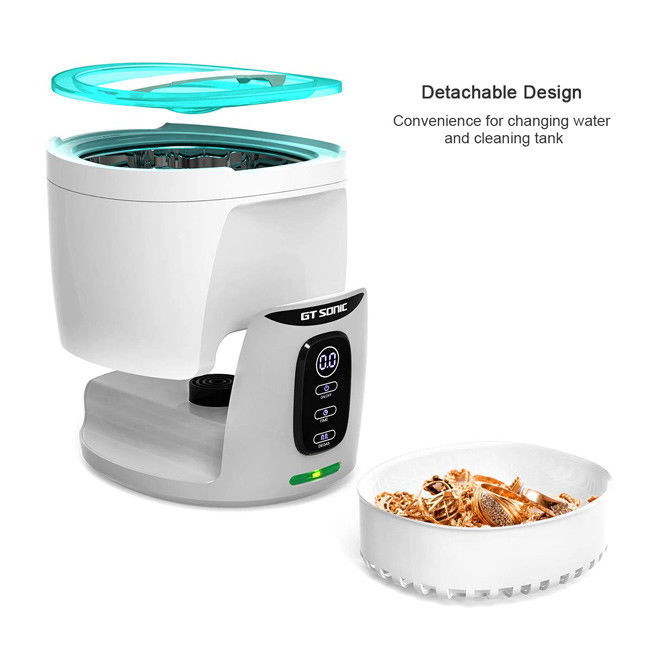 750ml 40KHz 35W Electric Jewelry Cleaner Machines Stainless Steel Detachable GT SONIC 1