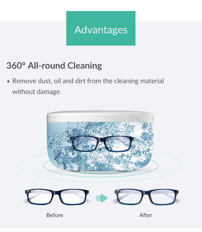 750mL Capacity Household Ultrasonic Cleaning Machine Heating Function Available 1