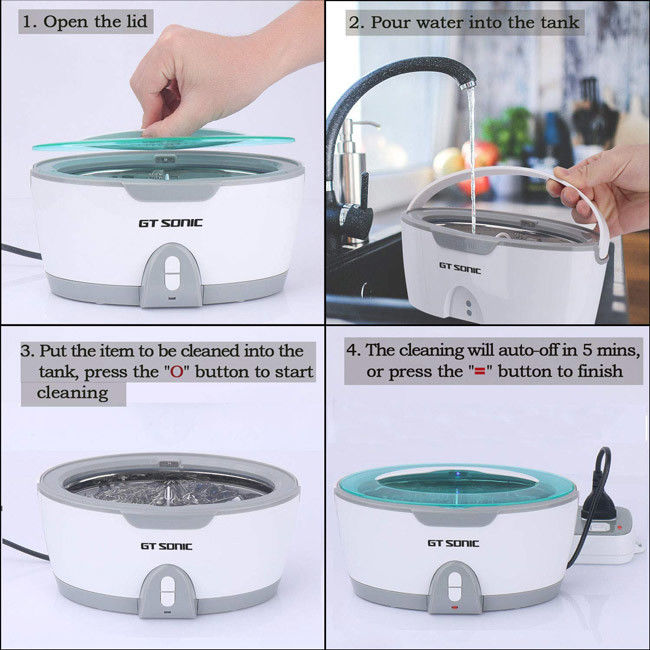 35w Home Ultrasonic Cleaner GT SONIC Ultrasonic Cleaner With Lid / Handle 4