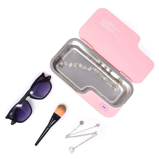 Stainless Steel Eyeglass Ultrasonic Cleaner DC 12V Portable Home Use 1