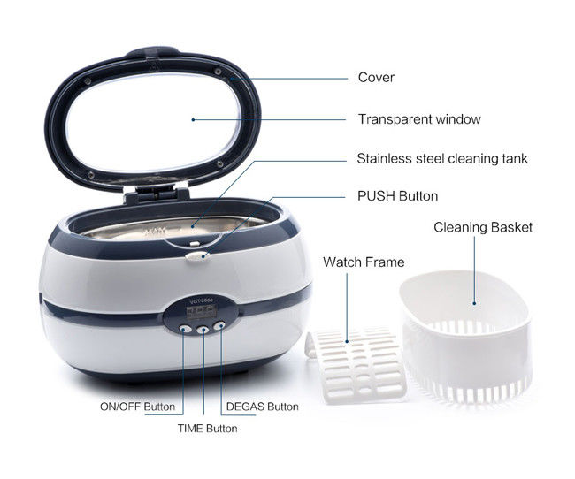 Household SONIC Jewelry Cleaner 5 Timer Settings CE / RoSH Certification 0
