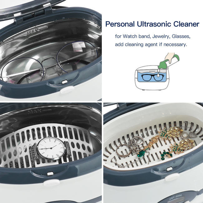 5 Timer Cycles Small Ultrasonic Cleaner Machine Digital GT SONIC 40kHz 600ml 0
