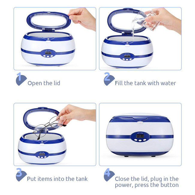Household SONIC Jewelry Cleaner 5 Timer Settings CE / RoSH Certification 2