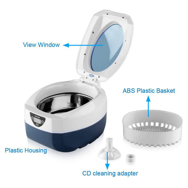 5 Mins Timer Household Ultrasonic Cleaner GT SONIC 750ml Capacity 40kHz For CD 1