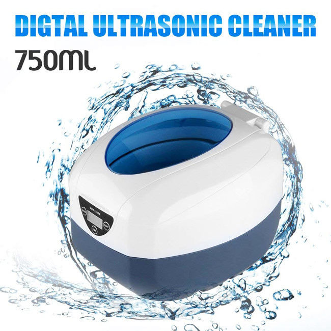 750ML Home Ultrasonic Cleaner Transparent Lid For CD VCD Discs 0