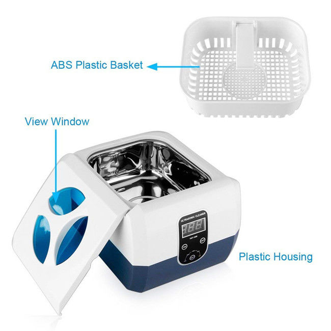 VGT-1200 Ultrasonic Jewelry Cleaner 1.3L Removable Cleaning Basket 40kHz 60W 0