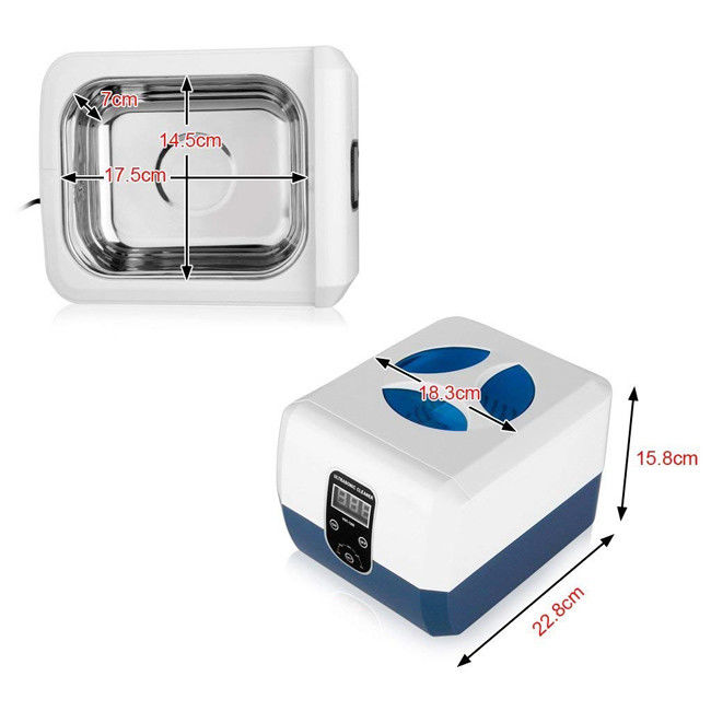 VGT-1200 Ultrasonic Jewelry Cleaner 1.3L Removable Cleaning Basket 40kHz 60W 1
