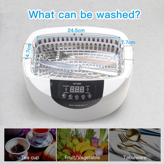 40kHZ Digital Ultrasonic Jewelry Cleaner ABS VGT 6250 2500ml 1
