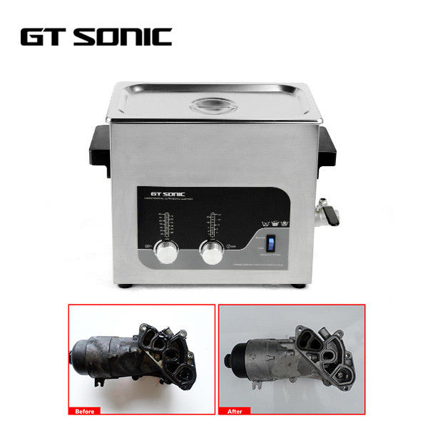 Heated Manual Ultrasonic Cleaner , 6L Ultrasonic Parts Washer Dual Power 150W 40kHz 2