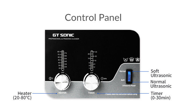 Digital Control Timer Heated Ultrasonic Washer Dual Power 6L SUS 304 Tank 300w 0