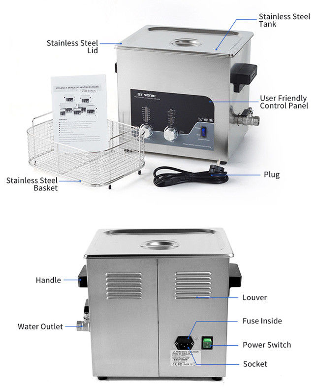 Durable Medical Ultrasonic Cleaner , Injector Nozzle Automatic Denture Cleaner 0