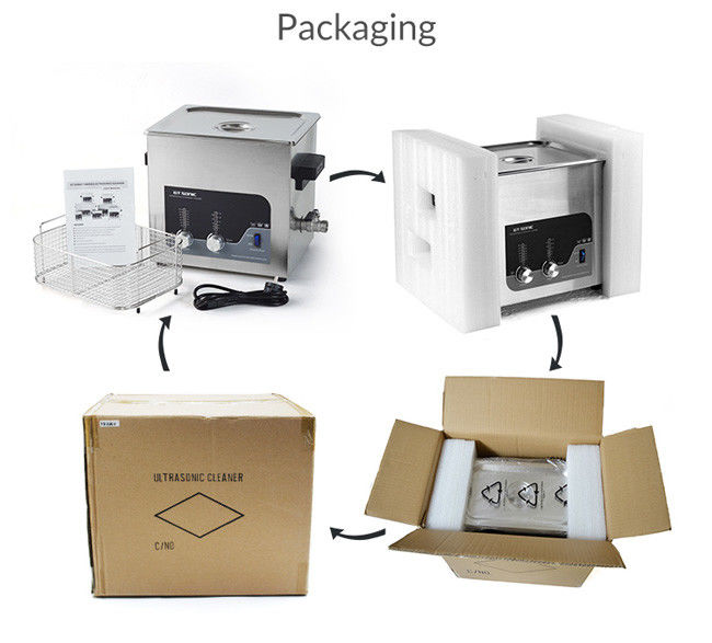 Manual Control Heated Ultrasonic Cleaner For Electronics / Hardware 1