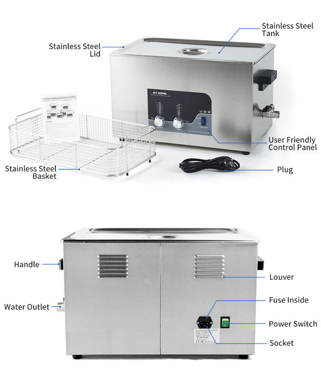 Dual Power Ultrasonic Parts Washer , Ultrasonic Fruit Vegetable Washer 0