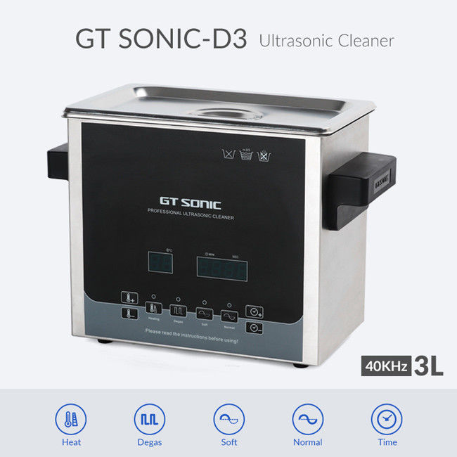 3L Heated Ultrasonic Parts Cleaner 100 Watts GT SONIC SUS304 0