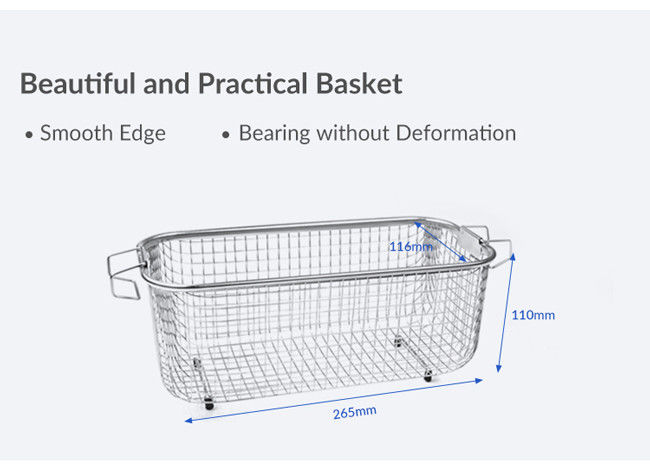 High Durability Digital Ultrasonic Cleaner 300 * 155 * 150MM Tank 40kHz 1
