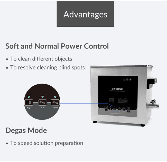 Dual Power Ultrasonic Dental Cleaner 1 - 99 Minutes Time Setting 300W 1