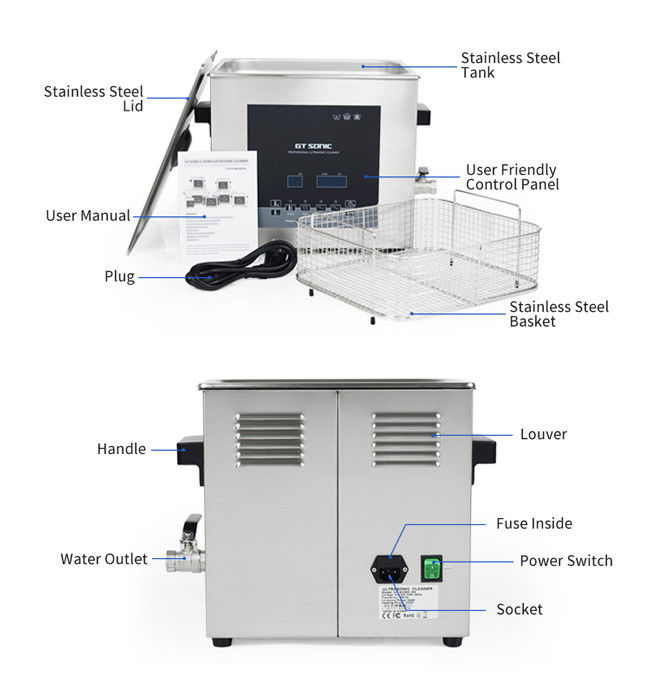 Lab Ultrasonic Cleaner 40 Khz 13L 300w Digital Ultrasonic Bath Cleaner 1