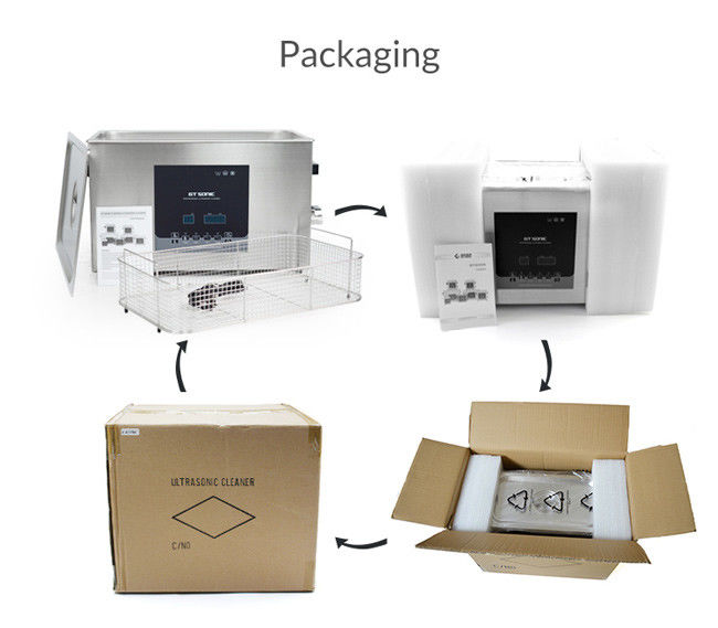 500 Watt Ultrasonic Cleaning Equipments Touch Key Cleaner Auto Parts 27L 40kHz 2