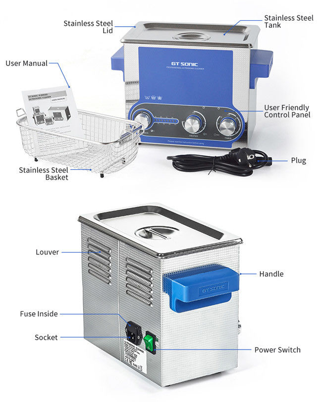 Adjustable Power Ultrasonic Jewelry Cleaning Machine For Molds Industry 2