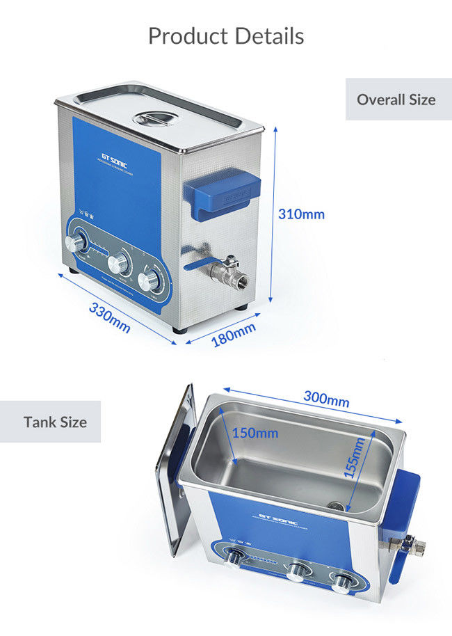 Parts Manual Ultrasonic Cleaner Mechanical Control Timer / Heater 40kHz 1