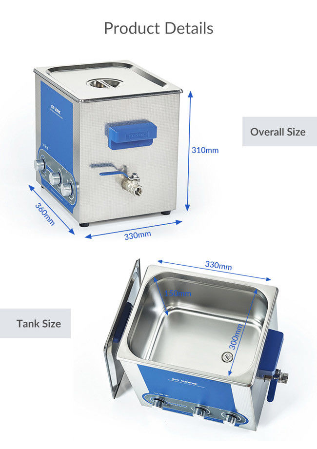 GTSONIC Ultrasonic Dental Cleaner 300w 13L Sonic Cavitation Machine 1