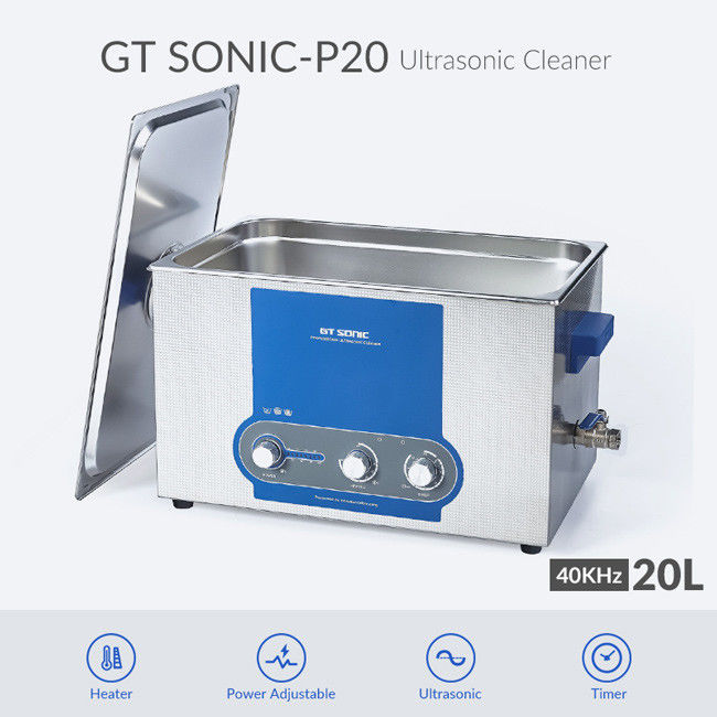 Stainless Steel Manual Ultrasonic Cleaner 500 * 300 * 150MM 120 - 400W 0