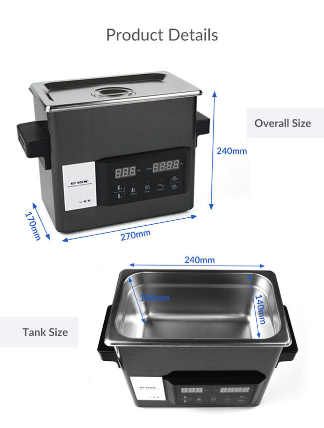1-99 Mins Timer Ultrasonic Detal Cleaning Machine 100 Watt With Degas Function 0