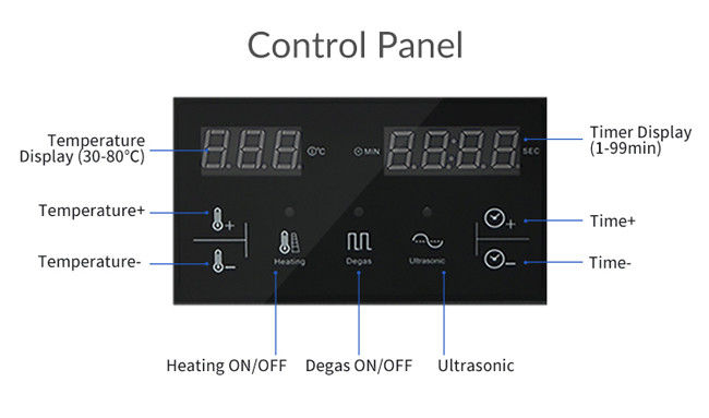 110V Ultrasonic Vegetable And Fruit Washer Easy To Use With Ditial Heater Timer For 6L Tank 3