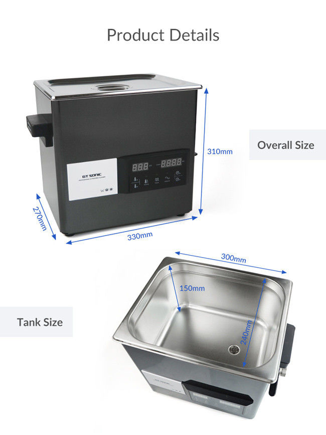 200W Ultrasonic Fruit And Vegetable Cleaner Machine 9L With Digital For Tools Glassware 1