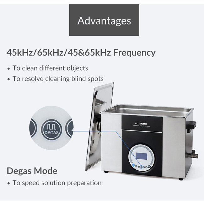 Rust Removing Digital Ultrasonic Cleaner Low Noise Adjustable Power 500W 1