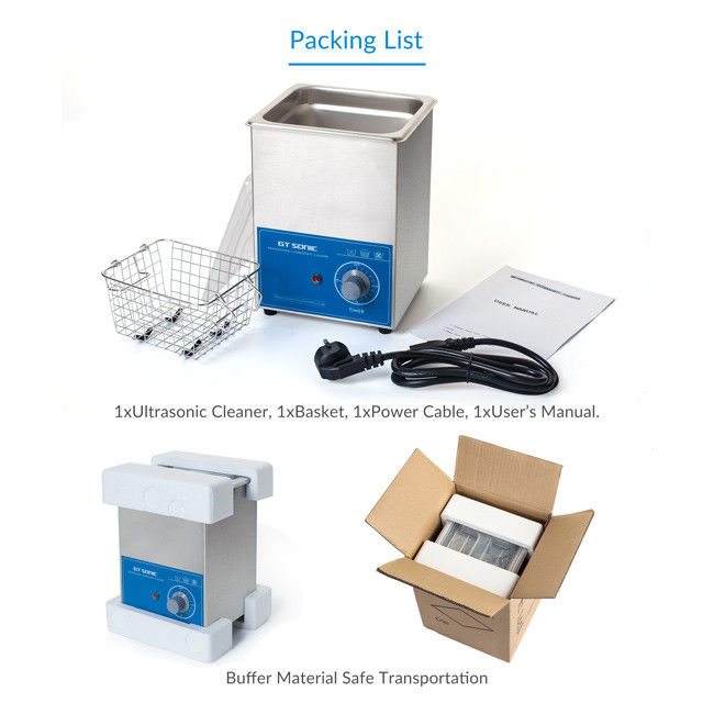 Eyeglasses Manual Ultrasonic Cleaner With Smart Heater / Timer Control 0