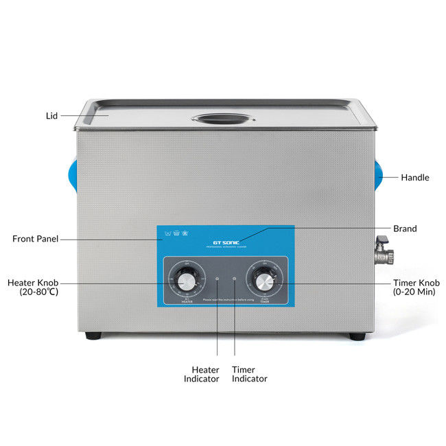 27L Large Capacity Ultrasonic Cleaner With 304 Stainless Steel Tank For Nozzle Auto Parts 3