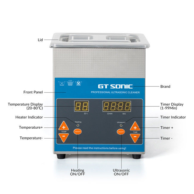 Table Top Eyeglasses Small Ultrasonic Cleaner With Drainage And Cool Fan 0