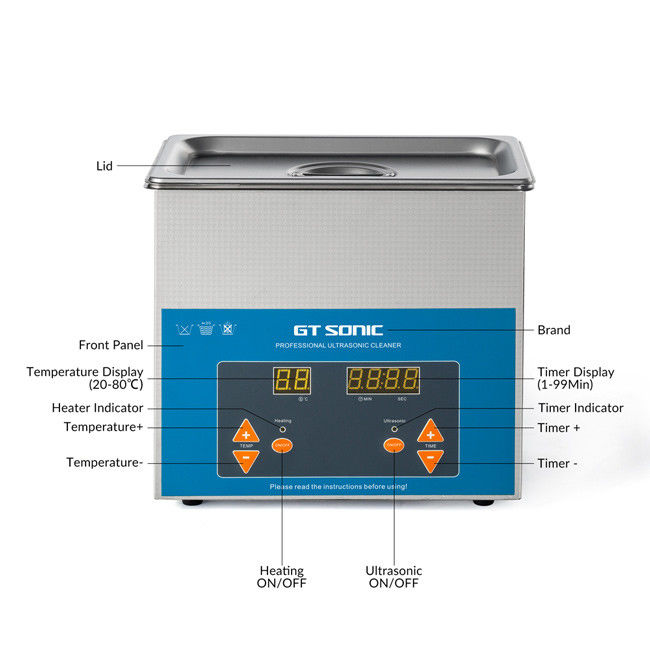 3L Digital Ultrasonic Cleaner Metal Parts Hardware Parts Cleaning With Timer Heater 2
