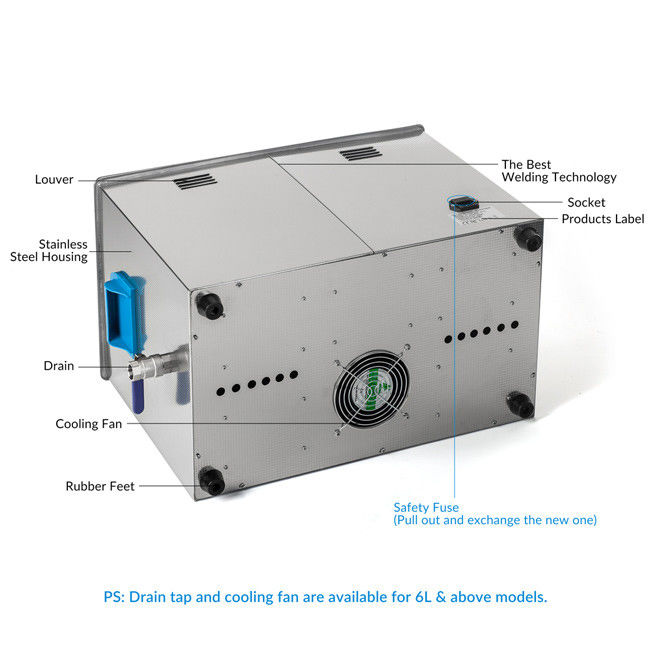 27L Lab Ultrasonic Cleaner With Display Time And Ceramic Heaters Heated Ultrasonic Cleaner 1