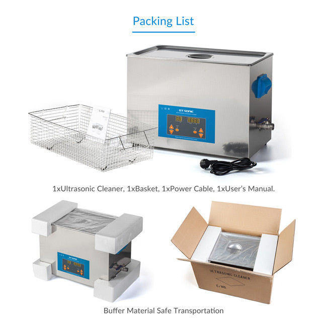 27L Lab Ultrasonic Cleaner With Display Time And Ceramic Heaters Heated Ultrasonic Cleaner 2