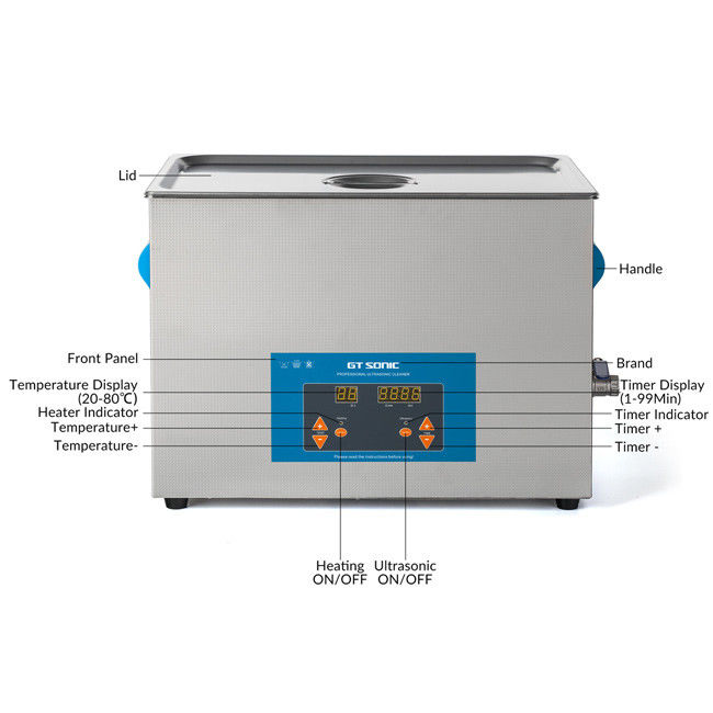 27L Lab Ultrasonic Cleaner With Display Time And Ceramic Heaters Heated Ultrasonic Cleaner 0