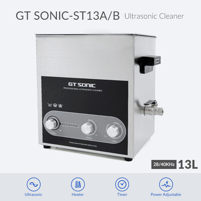 GT Manual Industrial Ultrasonic Cleaner 13 Liter 28kHz 30mins Timer 0