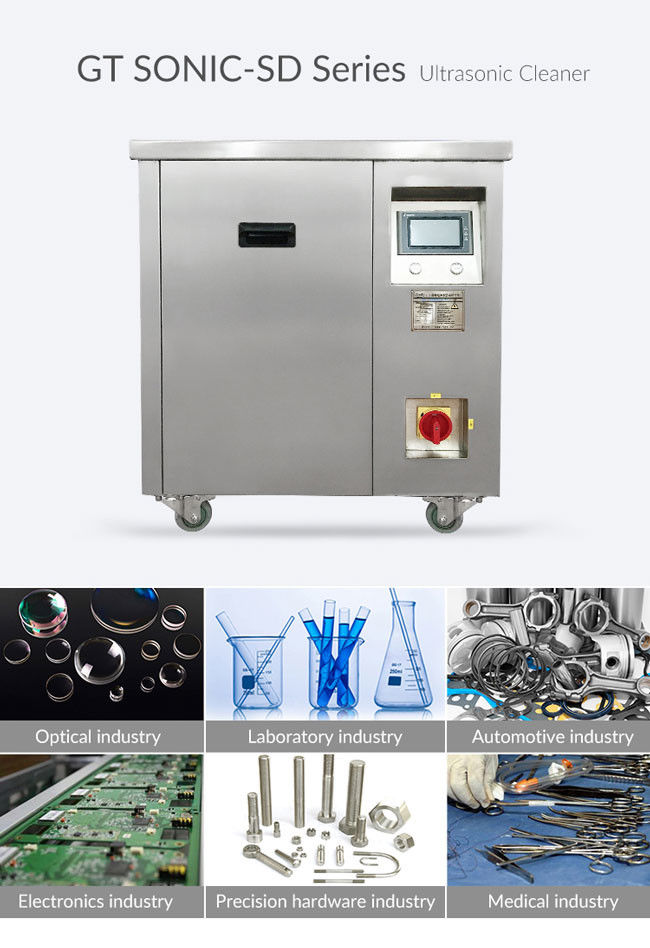 High Power Industrial Ultrasonic Cleaner , Square Ultrasonic Cleaning Machine 1